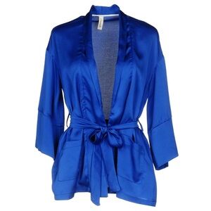 Elegant Blue Kimono Robe Top